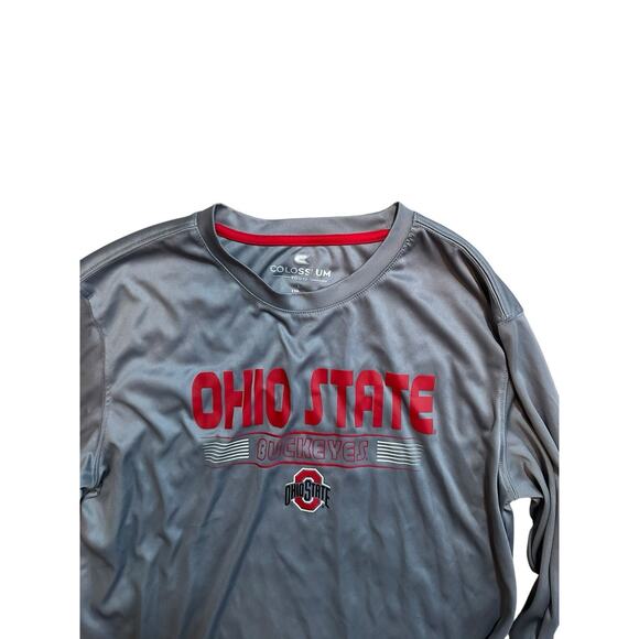 COLOSSEUM OHIO STATE BUCKEYES ASH MAC LONG SLEEVE T-SHIRT Youth L - Picture 2 of 2